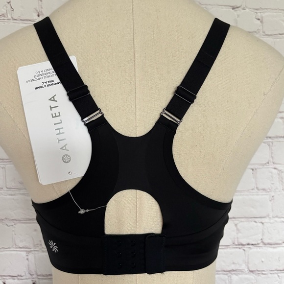 ATHLETA Empower II Train Black Front Zip Sports Bra--S - Picture 4 of 16